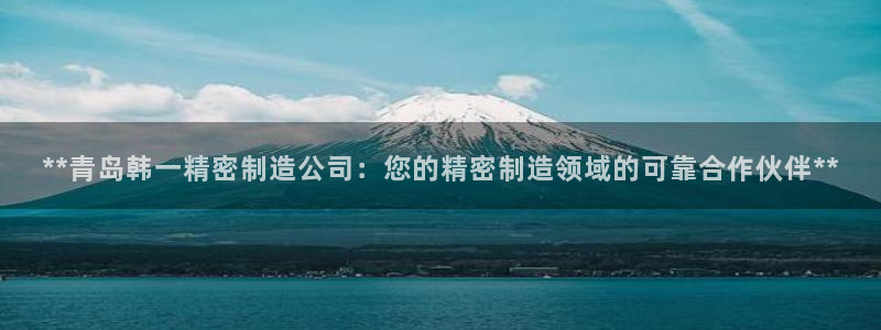彩神Vll：**青岛韩一精密制造公司：您的精密制造领域的可靠合作伙伴**