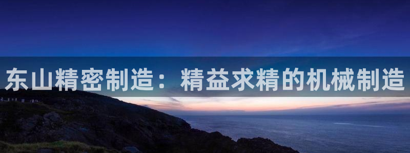彩神vll官网-最新版app下载：东山精密制造：精益求精的机械制造
