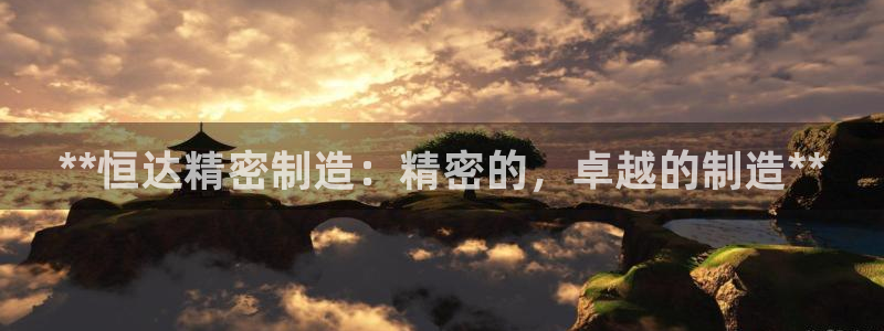 彩神VII购彩中心：**恒达精密制造：精密的，卓越的制造**