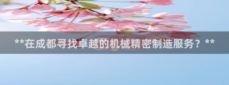 彩神争霸官网登录平台：**在成都寻找卓越的机械精密制造服务？**