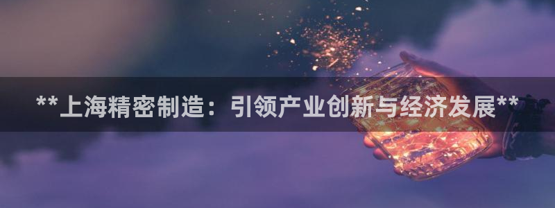有谁知道彩神争霸的网址：**上海精密制造：引领产业创新与经济发展**