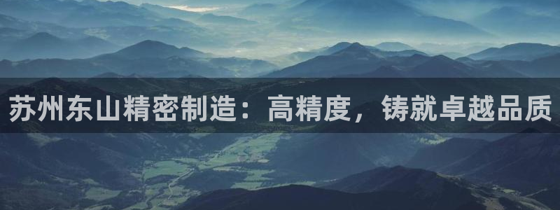 彩神网官网登录：苏州东山精密制造：高精度，铸就卓越品质