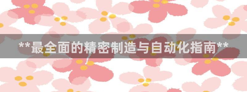 彩神网正规吗：**最全面的精密制造与自动化指南**