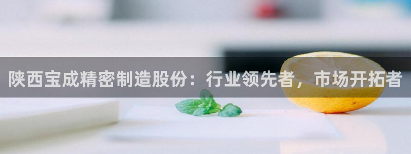 彩神V8有限公司：陕西宝成精密制造股份：行业领先者，市场开拓者