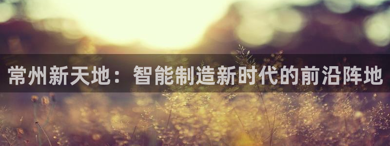 彩神vi争霸官网：常州新天地：智能制造新时代的前沿阵地