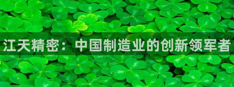 彩神Vll购彩大厅：江天精密：中国制造业的创新领军者